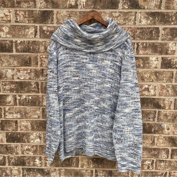 Drapers & Damons‎ Women 3X Lagenlook Light Turtleneck Tunic Top Flowy Sweatshirt - Picture 1 of 6
